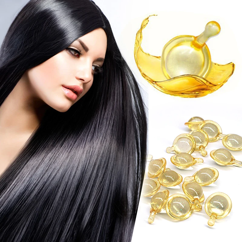 

5PCS Hair Vitamin Keratin Complex Oil Capsule Hair Serum Moroccan Treatment Oil for Dry Hair Nourishing Scalp Treatment