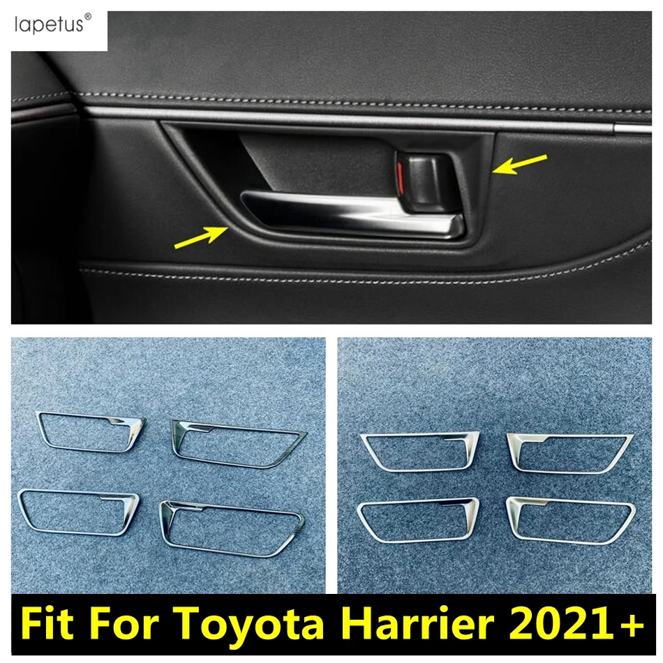 

Inner Door Handle Bowl Frame Cover Trim Black / Matte Stainless Steel Accessories Interior For Toyota Harrier 2021 -2023