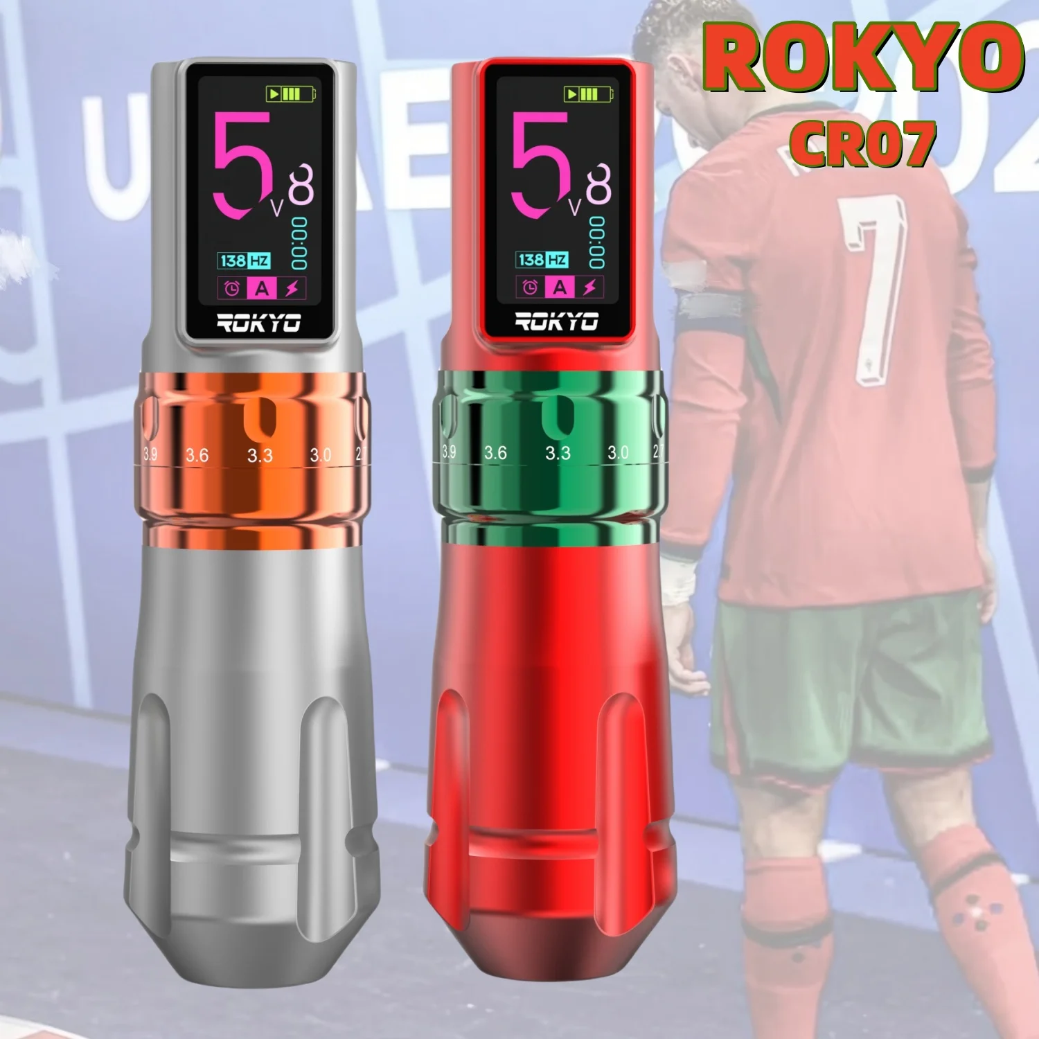 Новейшая беспроводная ручка для татуировки ROKYO CR07, регулируемый ход ...