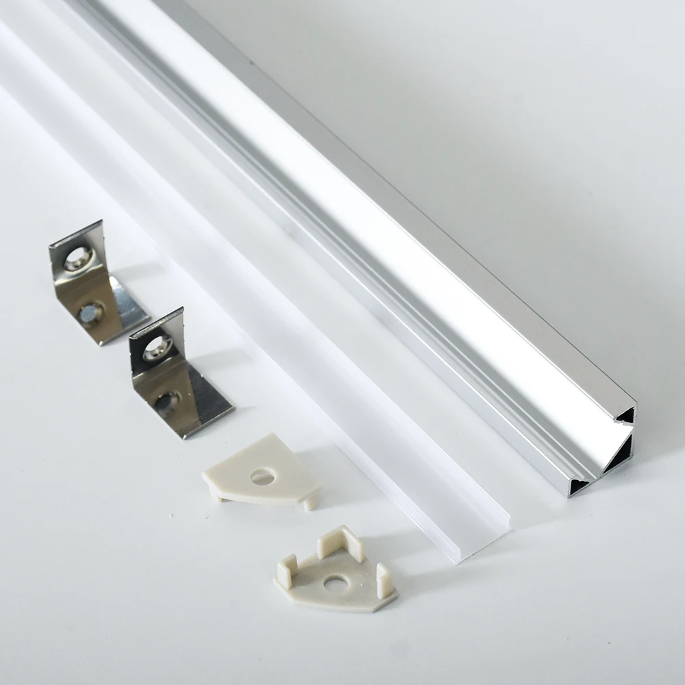 

18x18 мм 0,5 м алюминиевая светодиодная полоса, профильный держатель канала для шкафа, шкафа, эргономичная панель, встроенная установка