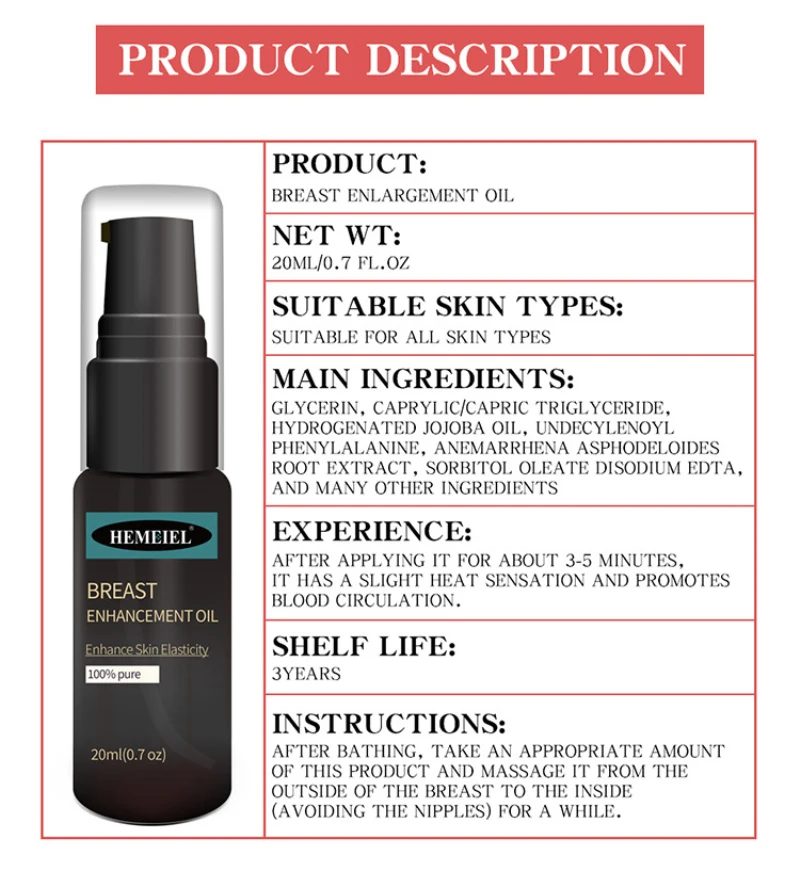 Эфирное масло для повышения груди 20 мл |