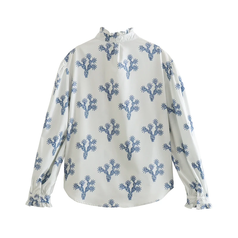 Женская рубашка на пуговицах с принтом SIYANG