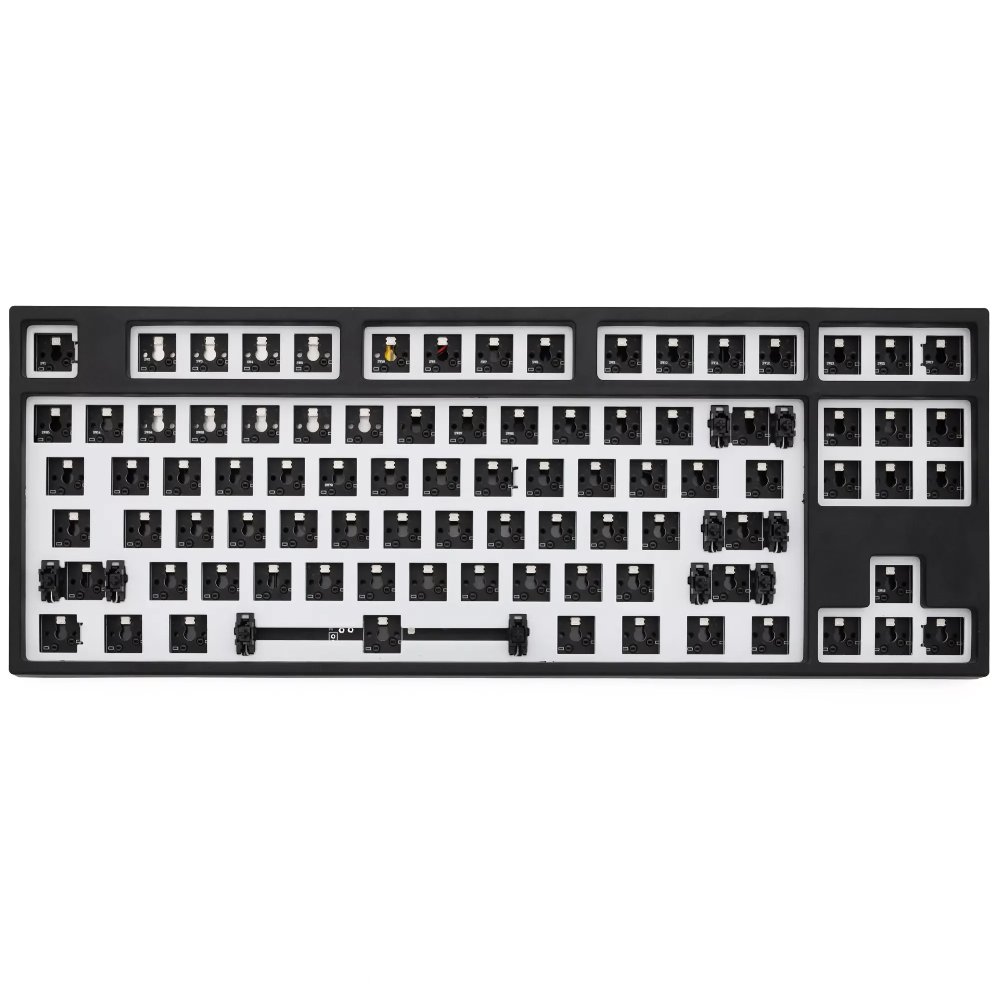 

2022 MKB87 87 key dual mode bluetooth Mechanical Keyboard kit 80% TKL hot swappable switch lighting effects RGB switch led type