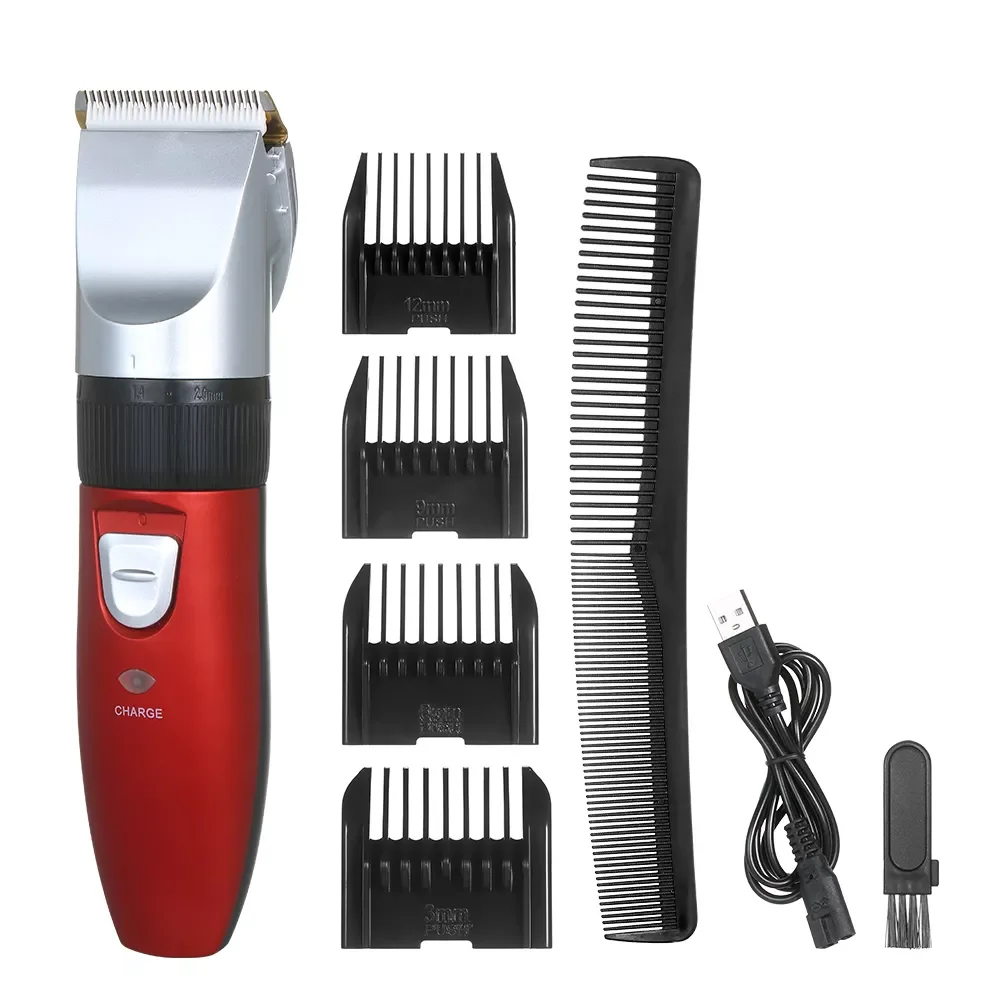 

Профессиональная машинка для стрижки волос, мужской беспроводной триммер с низким уровнем шума