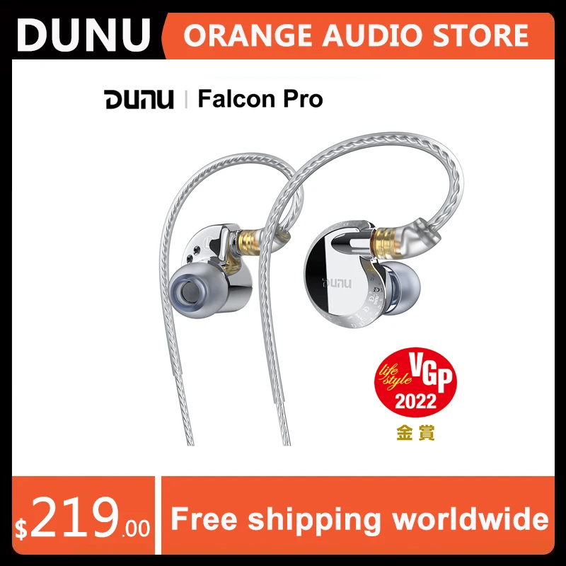 

DUNU FALCON Pro 1DD 10mm ECLIPSE Dynamic Driver In-Ear Earphone IEM with 2.5/3.5/4.4 3plugs MMCX Detachable Cable Headset Earbud