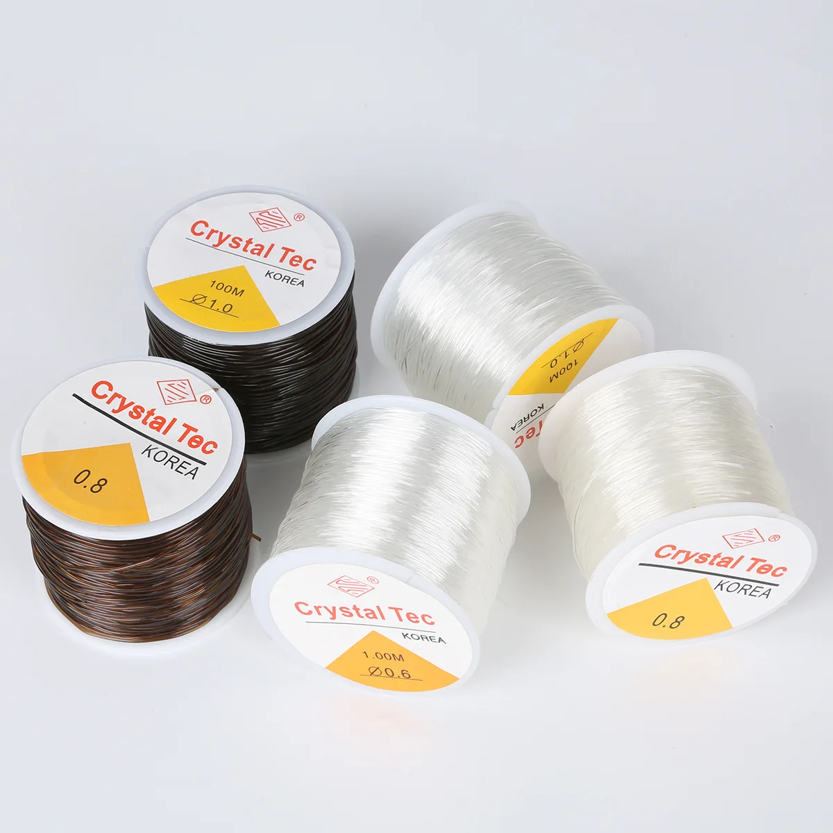 0.5/0.6/0.8/1mm Transparent Elastic Crystal Beading Cord for Bracelets Necklace Stretch Wire String Thread DIY Jewelry Making