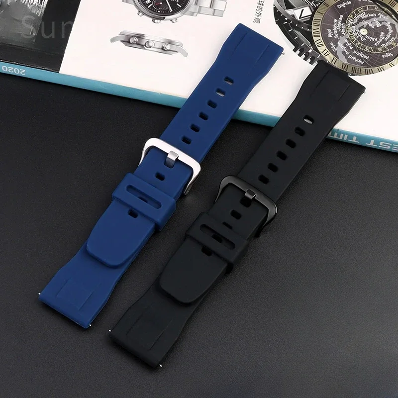 Фото Силиконовый ремешок для часов Casio 5497 24 мм, квадратный, с дышащими отверстиями, для альпинизма, влагостойкий, для моделей PRG-600YB/650, PRW-6600 №2