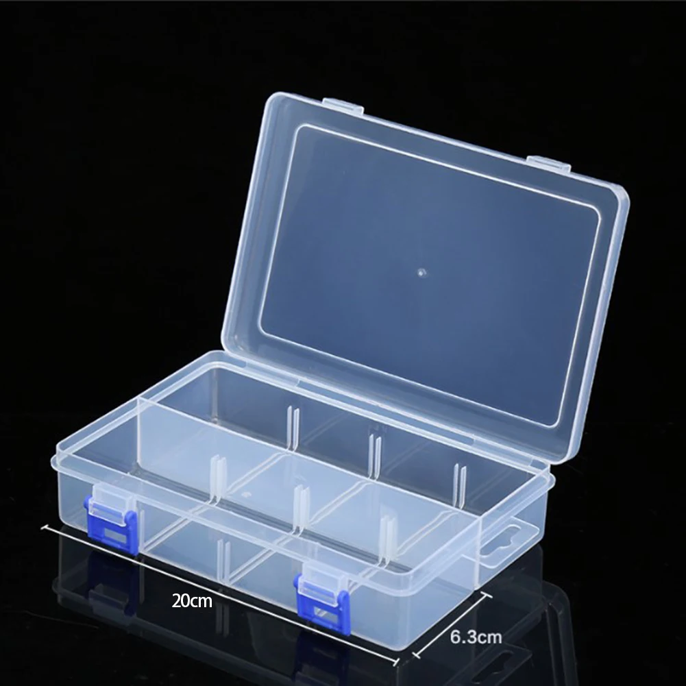 

Adjustable 8 Grids Compartment Plastic Storage Box Screw Holder Case Organizer For Store Earrings Necklaces Beads Rings Tool