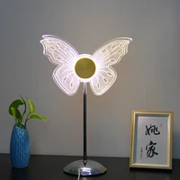 led sunflower metal table lamp nordic modern bedroom bedside lamp trichromatic dimming acrylic lampshade desk lamps home decor d