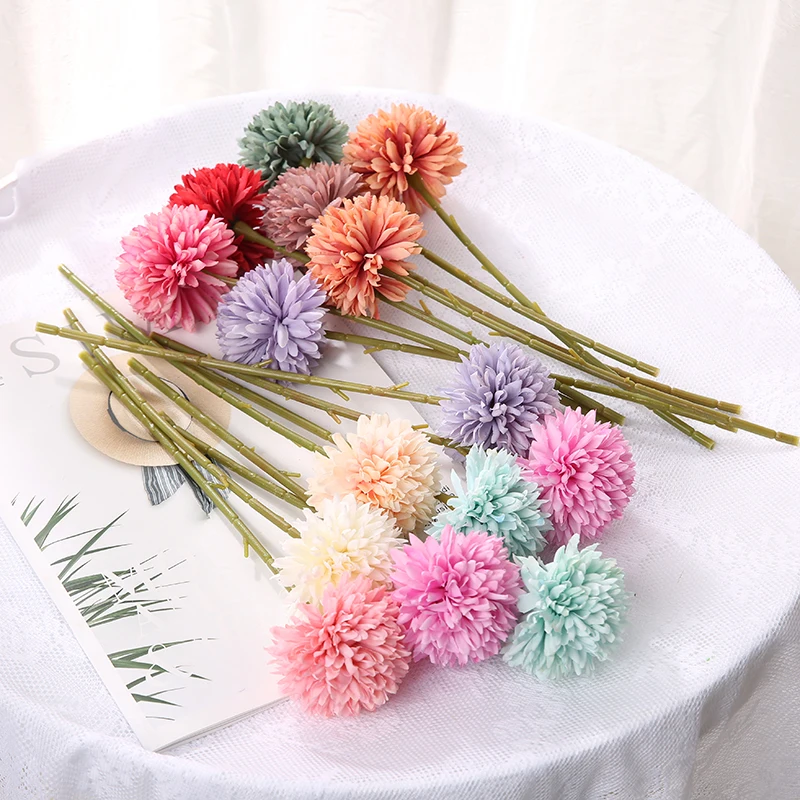 

1/3/5Pcs artificial handmade Silk Dandelion fake flower plant silk flower home wedding decoration flower office decor