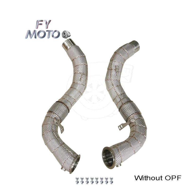 Фото Даунпайп с теплозащитным экраном для M850I G14 G15 G16 X5M X5 G05 G30 M550I N63 №2