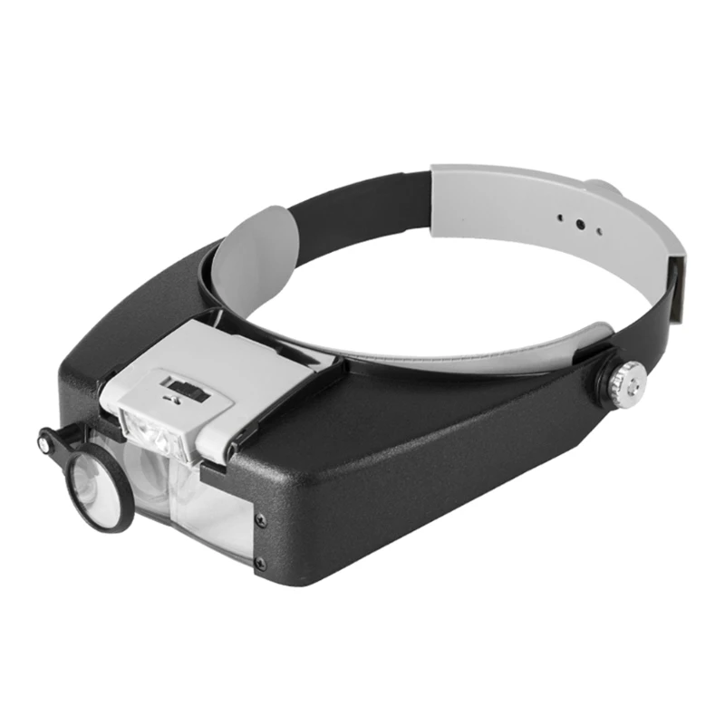 

Headband Headmounted Glass-Loupe USB LED Light Jeweler-Magnifier Dropship