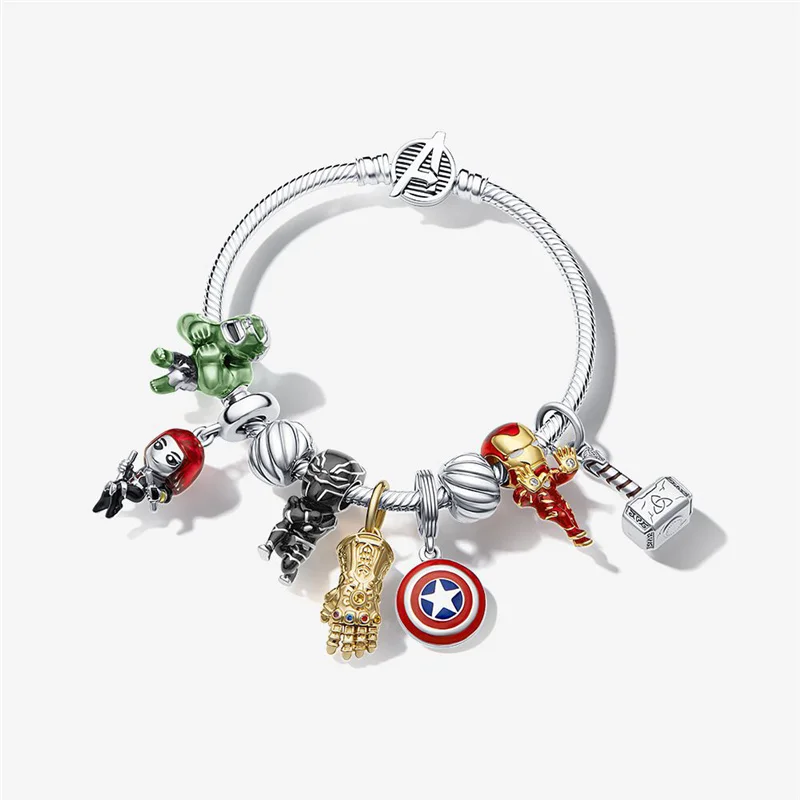 

2022 Hot Sale silver color superman Charm Fit Original Pandora Bracelet&Bangle Making Fashion DIY Jewelry For Women