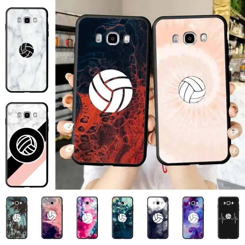 

Volleyball Painted Phone Case for Samsung J 2 3 4 5 6 7 8 prime plus 2018 2017 2016 core