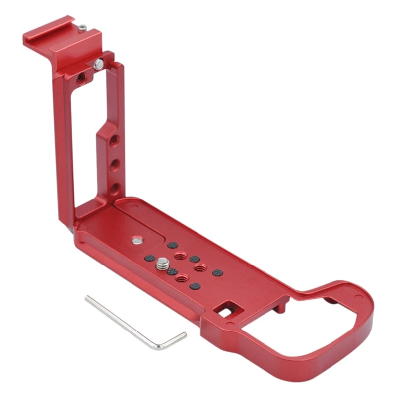 

Quick Release L Plate Vertical Shoot Hand Grip Holder Bracket with Hotshoe for Fujifilm GFX100S GFX50SII Camera