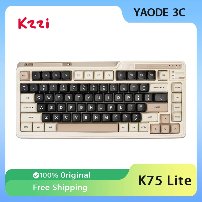 Механическая клавиатура KZZI K75 Lite трехрежимная раскладка 75% пользовательская