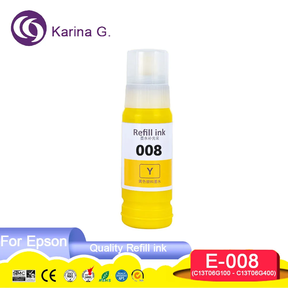 008 C13T06G100 T06G Premium Color Compatible Water Based Bottle Refill Pigment Ink for Epson Ecotank L4690 L15150 L15160 Printer images - 6