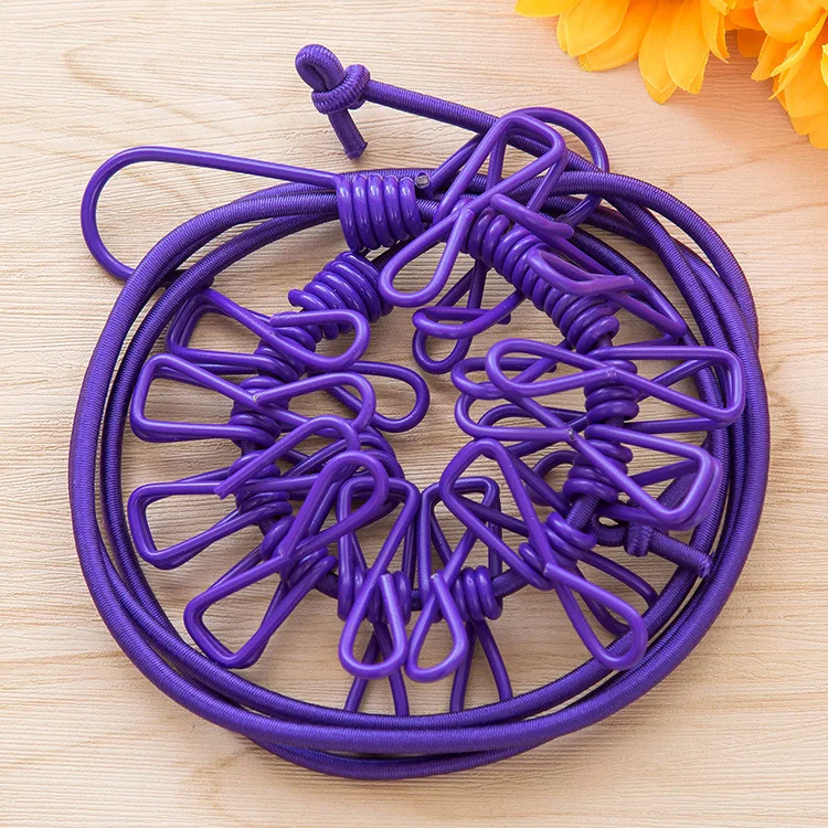 

Портативная Сушилка Для Белья С 12 Зажимами, Выдвижная, Из Нейлоновой Ткани, Для Сушки Одежды На Улице