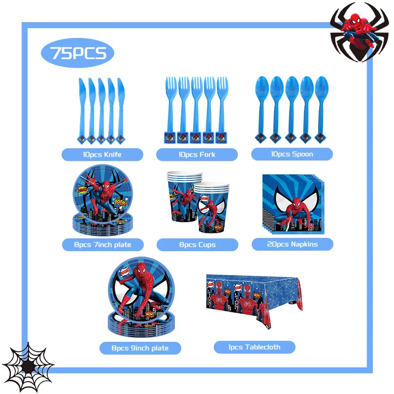 Украшения для дня рождения Человека-паука топперы торта коробка конфет бумажный