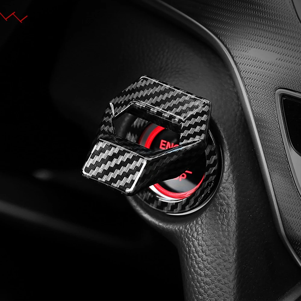 

Car Interior Engine Ignition Start Stop Button Protective Cover Push Button Cap Decoration Sticker Auto Styling Accessories