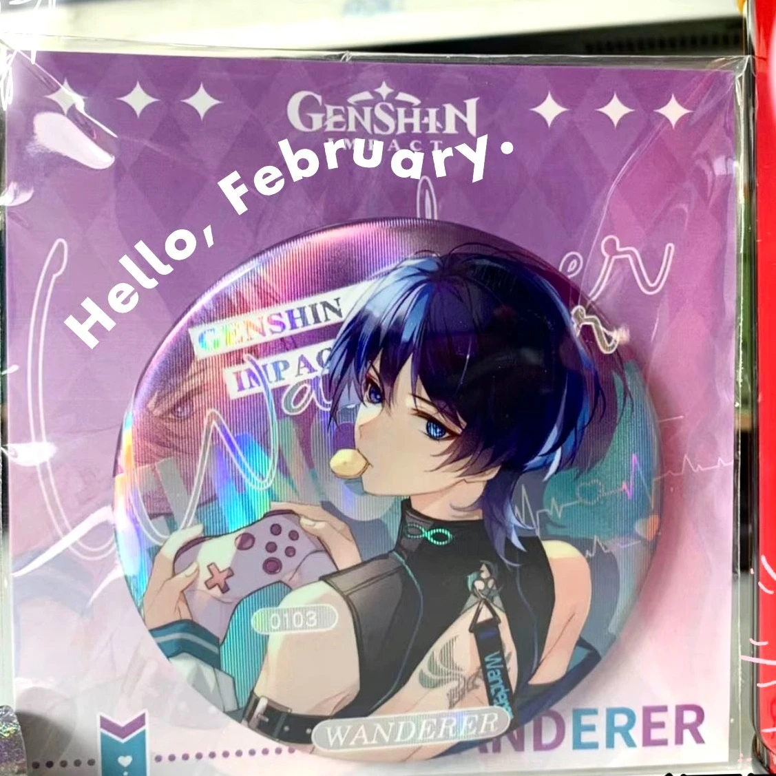 Аниме Genshin Impact Wanderer косплей искусственная жесть с двойной вспышкой жестяной