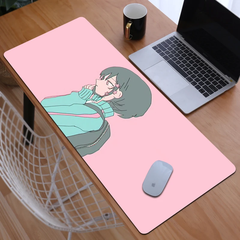 

Mouse Carpet Pink Gir Mousepad Gamer Desk Mat Gaming Pad Office Accessories Pc Cabinet Games Computer Desks Keyboard Mats Anime