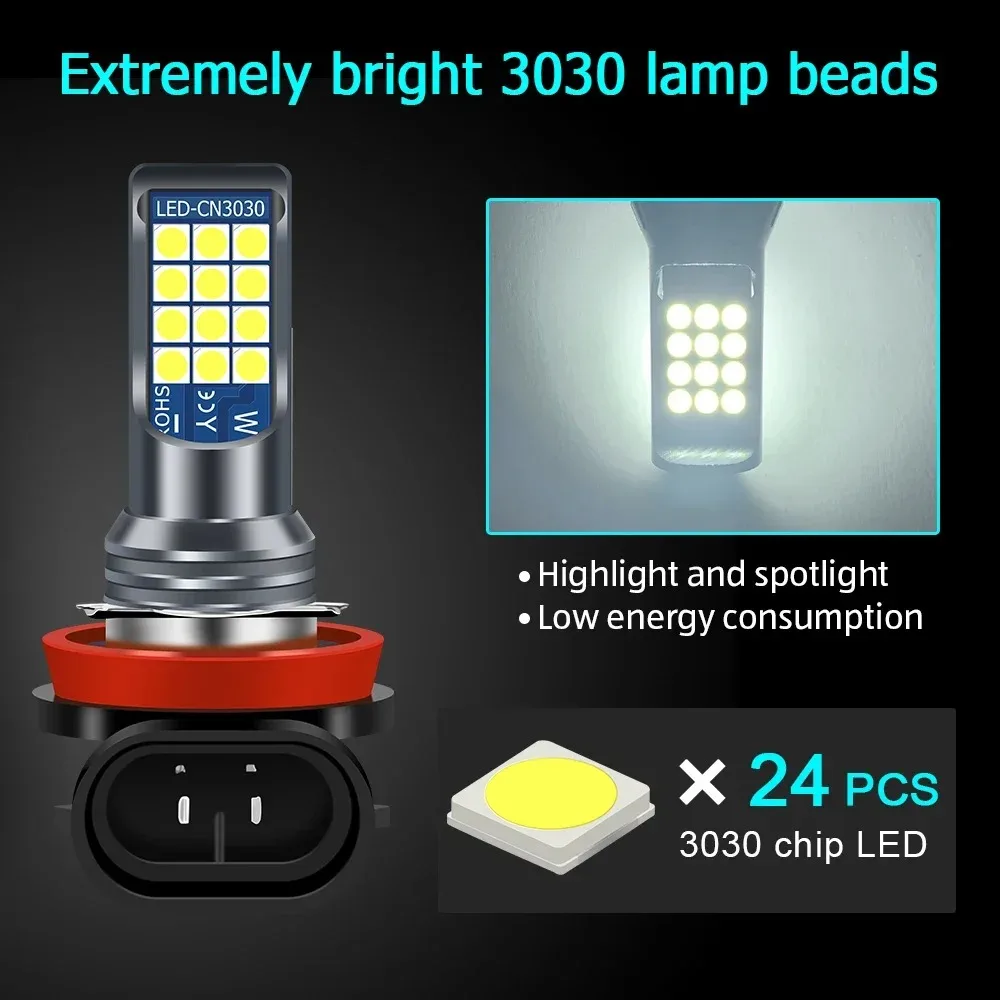 Фото 2 шт. p13w светодиодные PSX24W 2504 PSX26W светодиодные лампы H27 880 881 автомобильные противотуманные фары CANBUS H16(EU) PS19W DRL дневные ходовые огни светодиодные противотуманные фары №3