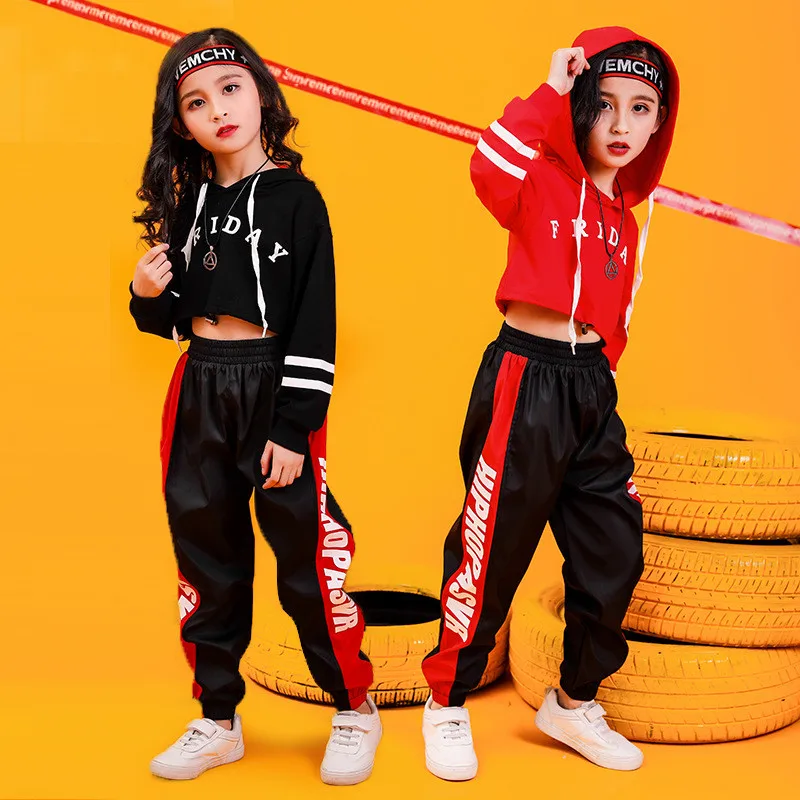 Детская спортивная одежда толстовка черные и красные толстовки укороченный топ