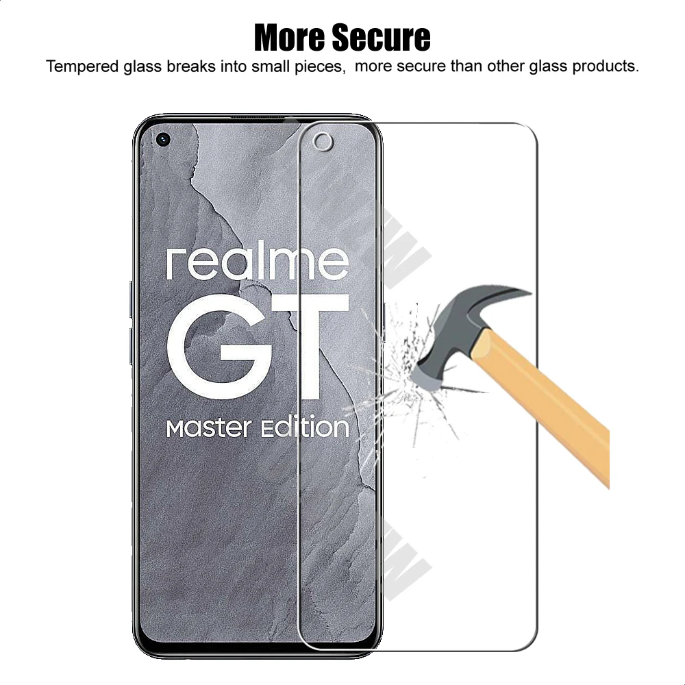 (2+2) For Realme GT / GT Master / GT Neo 2 5G (2pcs) Camera Lens Film & (2pcs) Tempered Glass Screen Protectors Protective