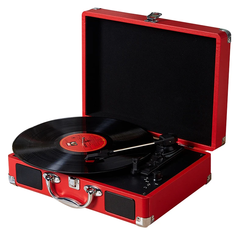 

Classical Phonograph Retro Vinyl Record Player Audio Living Room Home Hand in Hand Bluetooth Vintage Talking Machine