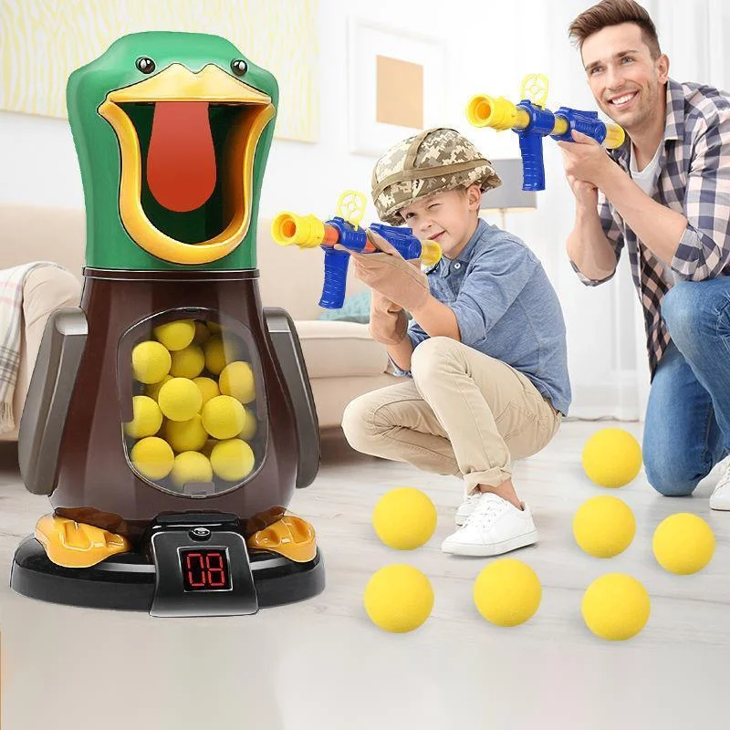 

Игрушка Hit me duck, детская интерактивная игрушка для родителей и детей, с мягкой аэродинамической пулей, может запускать непрерывный огонь