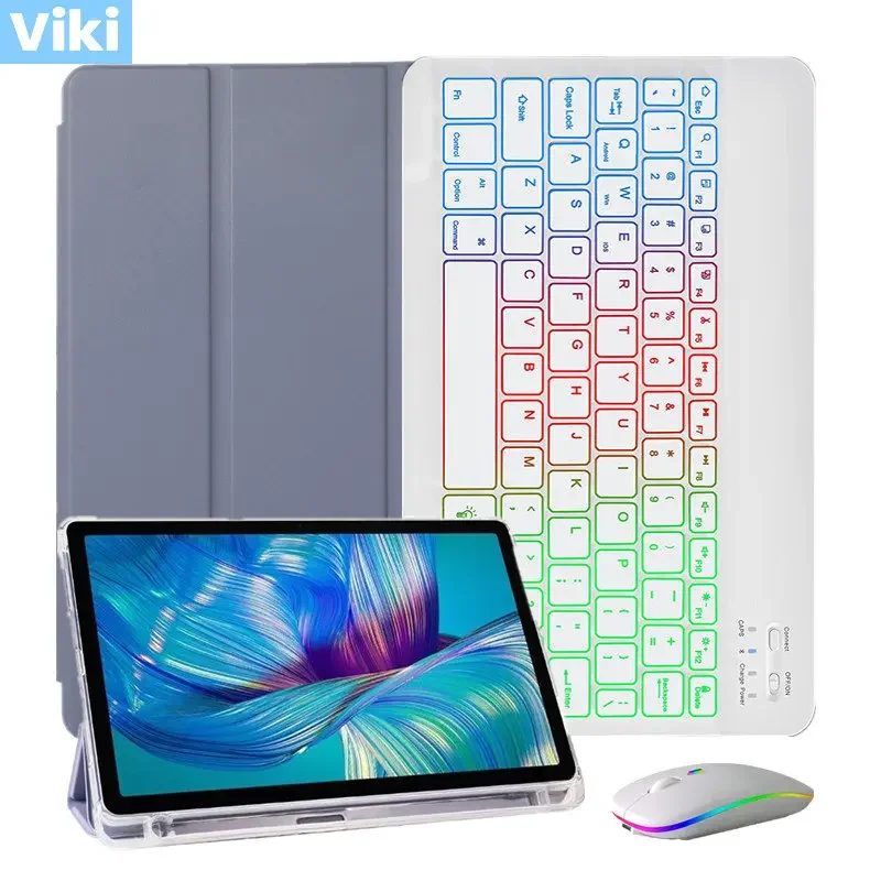 Клавиатура с радужной подсветкой для Lenovo Tab P11 Gen 2 Gen2 чехол держателем ручки