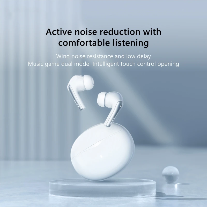 

A6 Ultimate Cross-Border TWS Bluetooth-compatible Earbuds with ANC ENC and Wireless Audio for Gaming and Music Lovers Black
