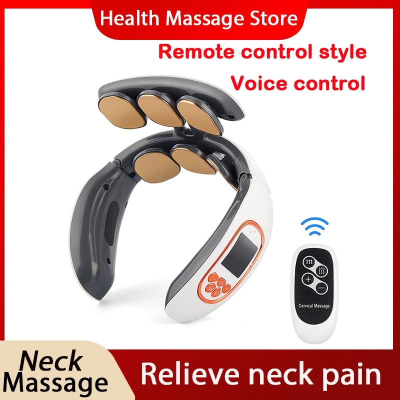 

Neck Massager Heating Micro-current Massage Intelligent Rechargeable Thermo-pressure Magnetic Pulse Voice Neck Massager