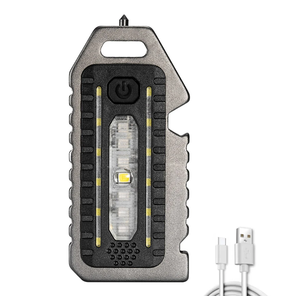 

Миниатюрный светильник с брелоком, портативный светодиодный фонарь с зарядкой от USB, рабочий светильник для наружного освещения, кемпинга, пешего туризма, светильник льник