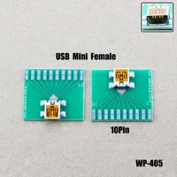 1pcs mini 10p female test board for philips mini usb with pcb board test stand welding wire data test board wp 405