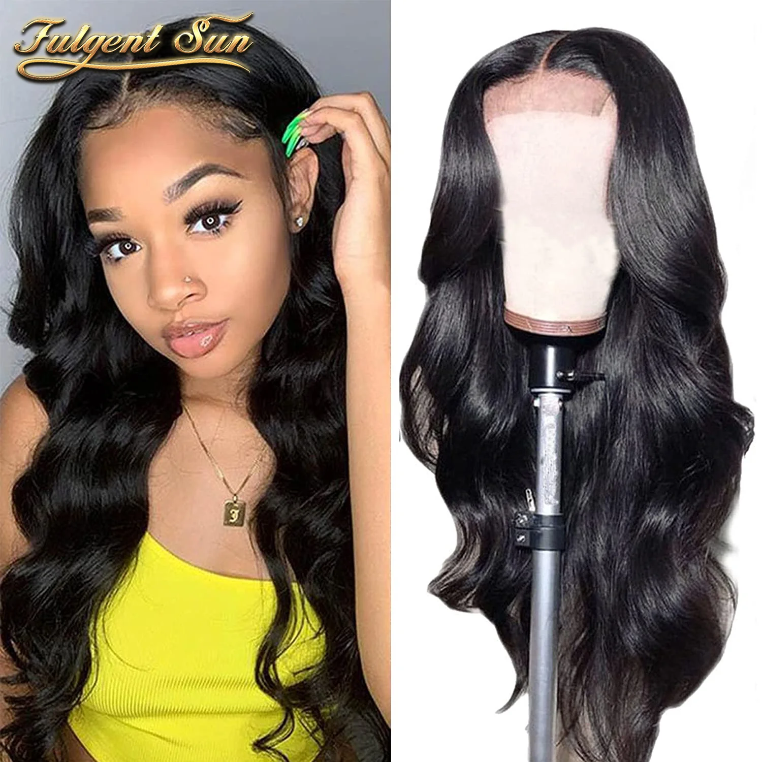 

Malaysian Body Wave Wigs 4x4 Front Lace Closure Human Hair Wigs For Women Remy Hair Lace Wigs With Baby Hair