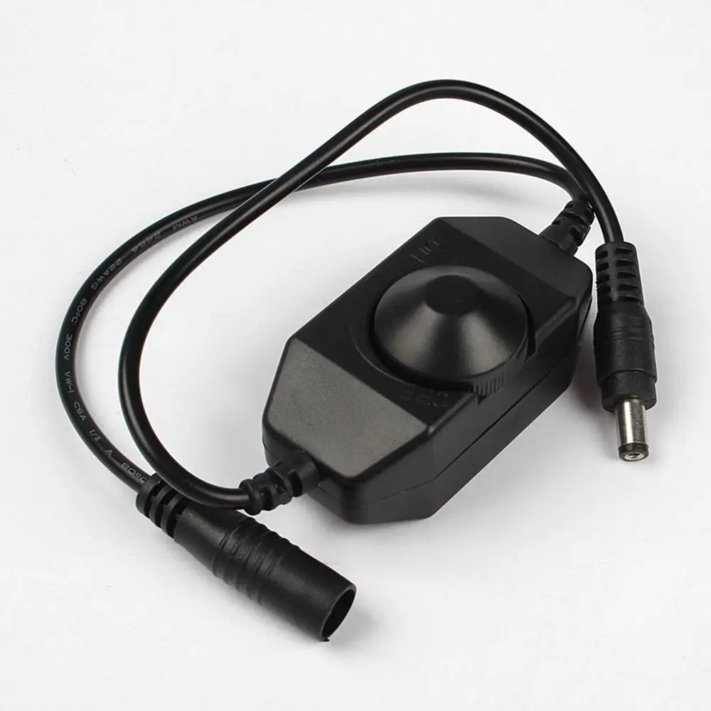 

DC 12V 24V Black/White LED Dimmer Switch Brightness Adjust Controller for 3528 5050 5730 5630 Single Color Strip Light