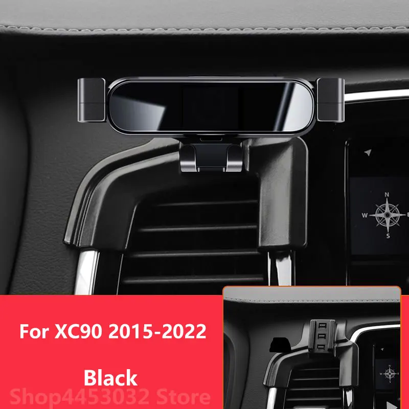 

Автомобильный держатель мобильного телефона для Volvo XC90 2022-2015 крепления кронштейн GPS подставка вращающиеся аксессуары для поддержки 3 цвета