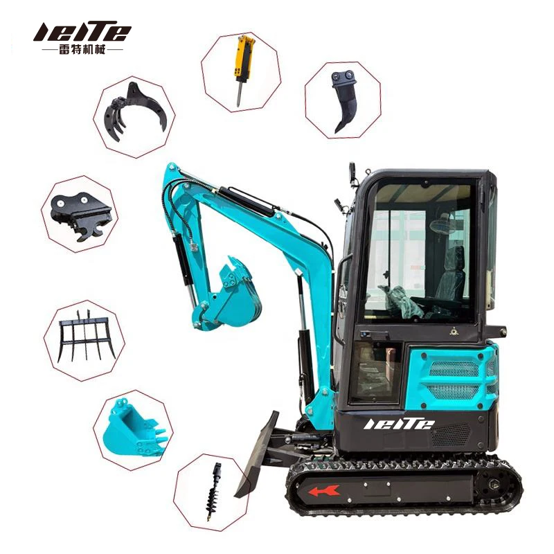 CE EPA EURO 5 Chinese Excavators Manufacturer LT1018 Hydraulic Mini digger  1ton 1.8 Ton small  Excavator  Price