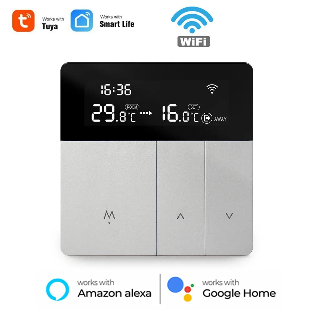 

Tuya WiFi Smart Thermostat Temperature Controller 100-240V APP Remote Control Works with Alexa Google Home Yandex Alice