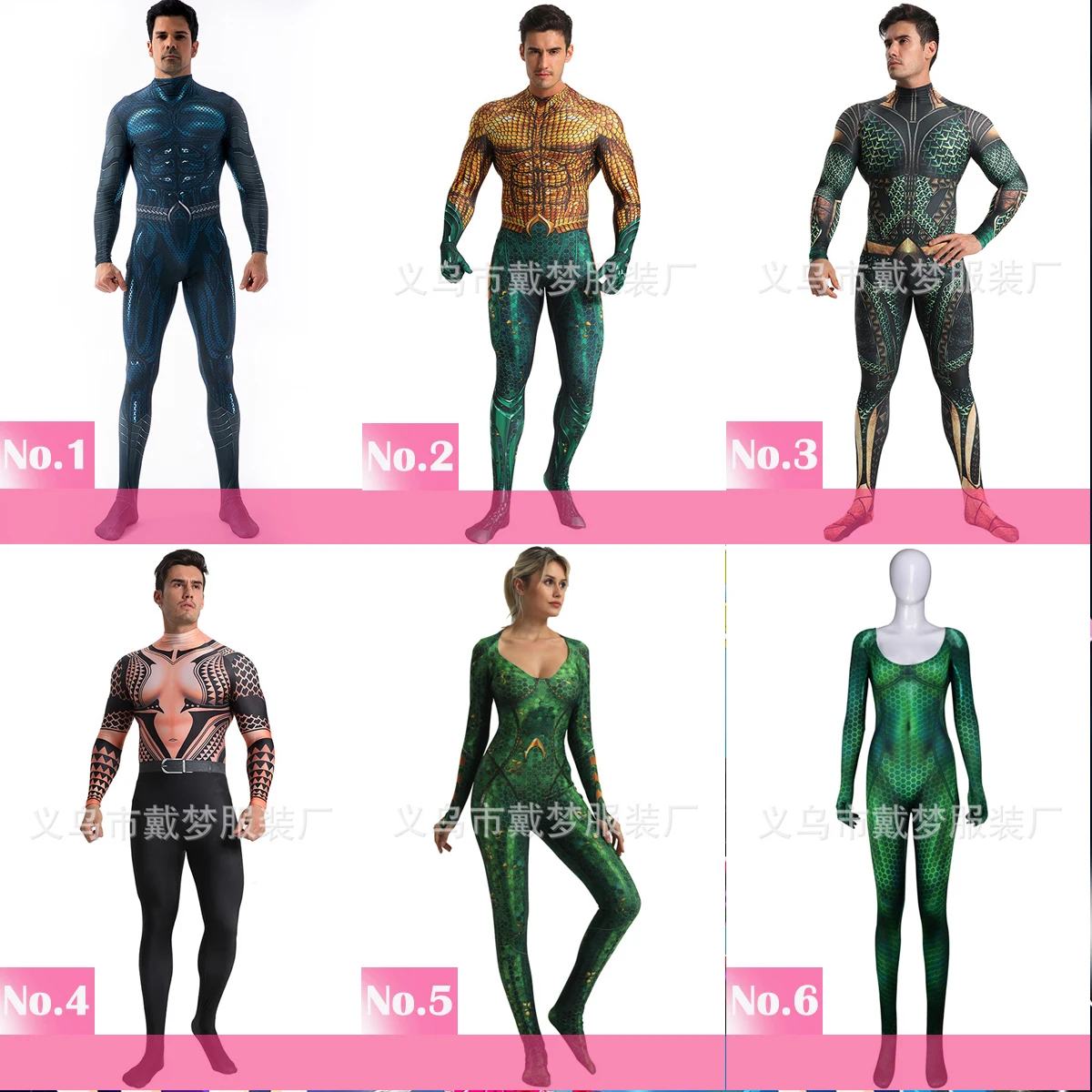 

3D Printed Movie Sea King And Quee Halloween Cosplay Costume Catsuit Women Spandex Bodysuit Male Long Sleeve Zentai Suit