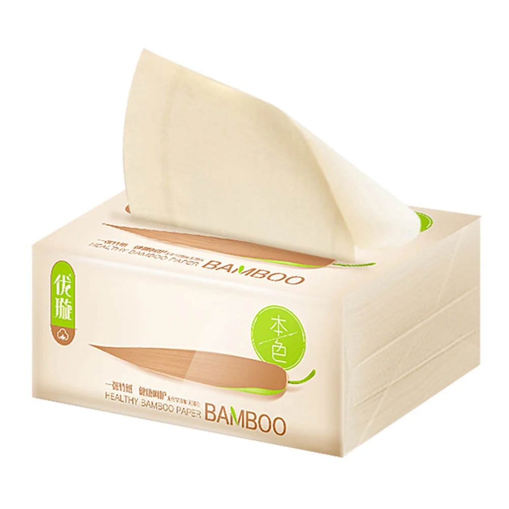 

6 Packs Bath Tissues Paper Bamboo Pulp Household Toilet Paper Pumping Paper Napkin Absorbent Hand Paper Hand Paper Towel