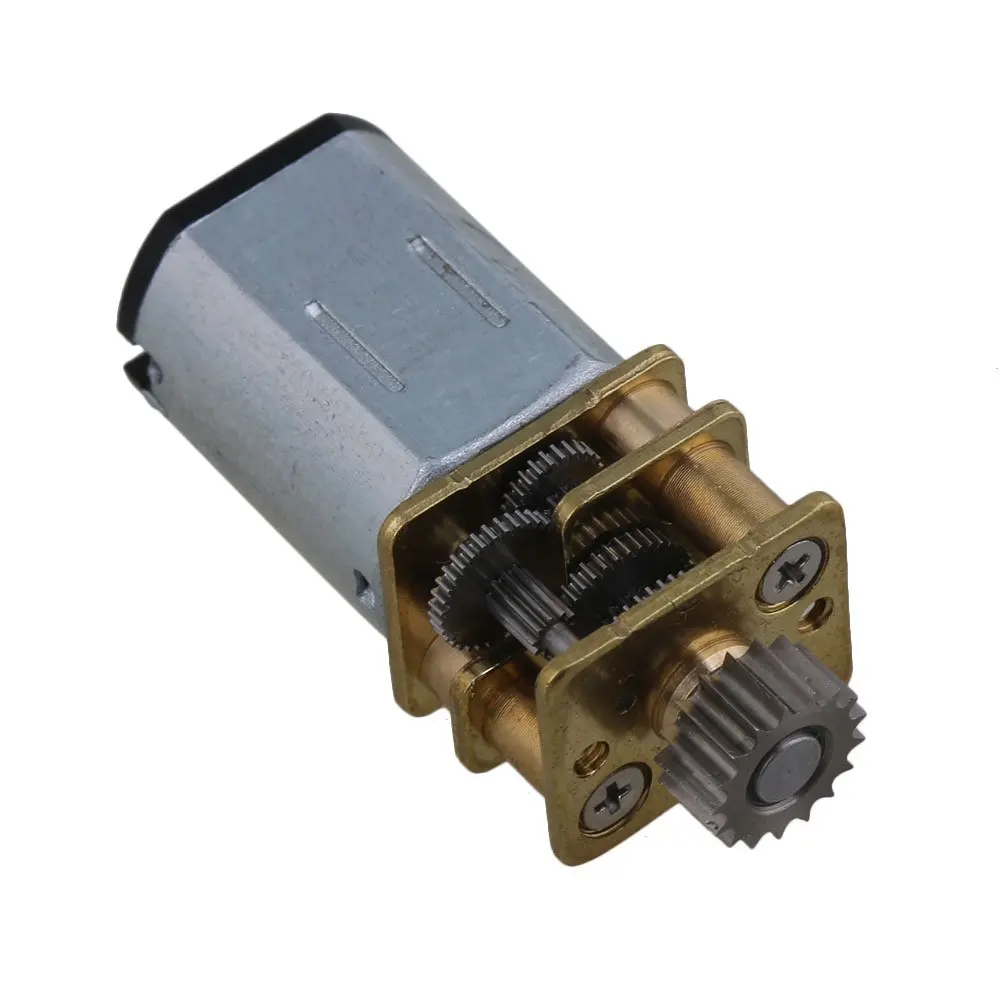 Серебристый N20 DC 12V 67RPM Мини 3D печать металлический редуктор