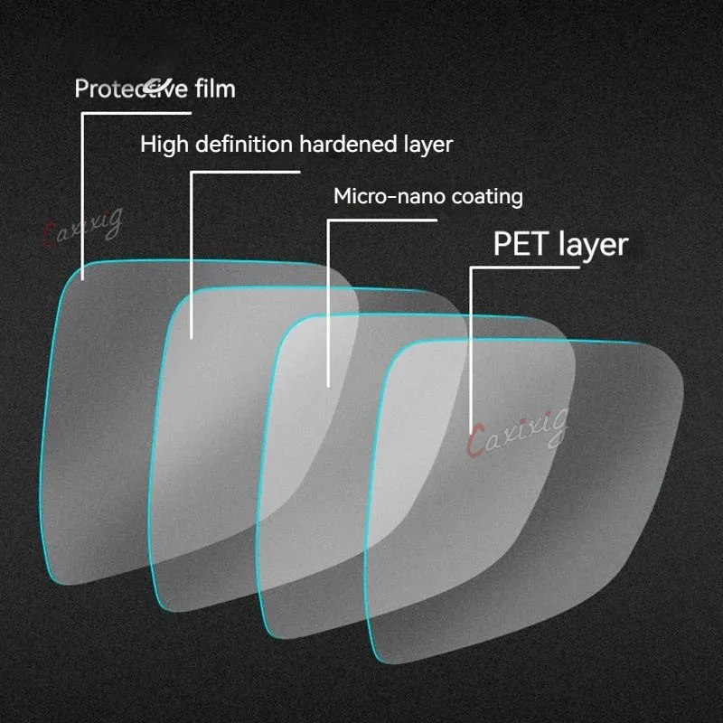 Плёнка-дождевик на зеркало заднего вида с полным покрытием прозрачная