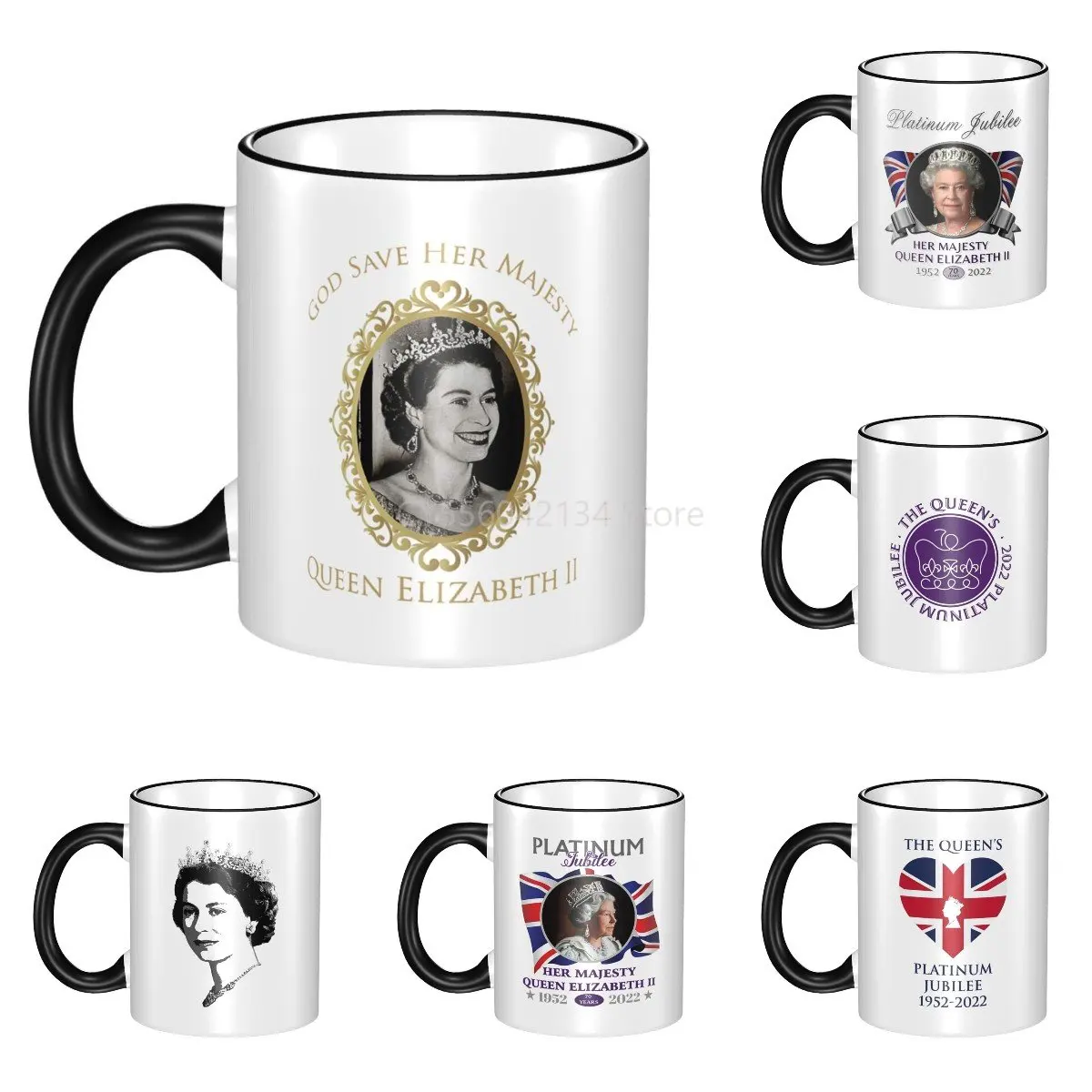 

Tribute to Queen Elizabeth II Queen Elizabeth II 70th Anniversary Platinum Jubilee 1952-2022 Mug Queen Memorial
