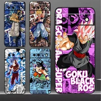 dragon ball goku comic poster phone case for google pixel 7 6 pro 6a 5a 5 4 4a xl 5g black shockproof silicone tpu cover