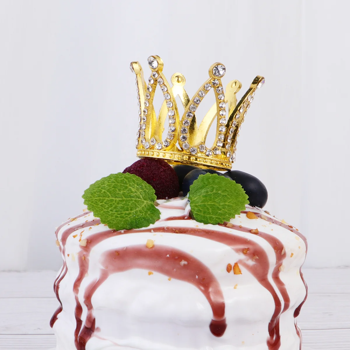 

Cake Topper Crystal Mini Tiara Birthday Stand Rhinestone Wedding Sphere Base Cupcake Decoration Decor Holder Prinrcess Shower