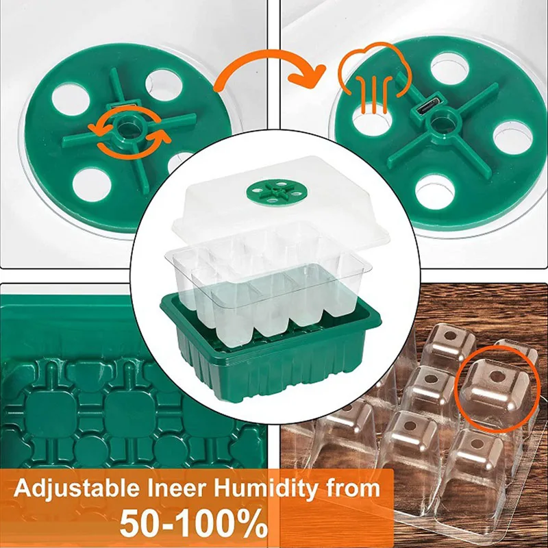 5 шт. светодиодная подсветка для растений 12 Ячеек |