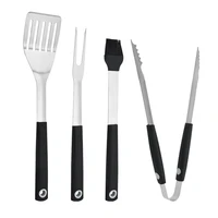 grillers grill set heavy duty bbq accessories bbq tool set 4pc grill accessories with spatula fork brush bbq tongs